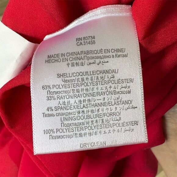 BCBGMAXAZRIA Evelyn Red Sleeveless Bodycon Dress Women's Size 6 Formal with flaw - Picture 6 of 9